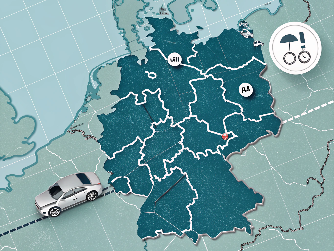 Mautstraßen Illustration